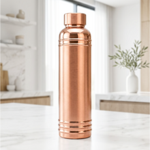 INDDIORA Pure Copper Water Bottle 1 Litre | 100% Pure Copper Drinking Bottle | Leak Proof | BPA Free | Premium Round Shoulder Design | Copper Bottle for Home, Office, Gym & Travel