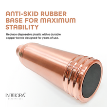 INDDIORA Pure Copper Water Bottle 1 Litre | 100% Pure Copper Drinking Bottle | Leak Proof | BPA Free | Premium Round Shoulder Design | Copper Bottle for Home, Office, Gym & Travel