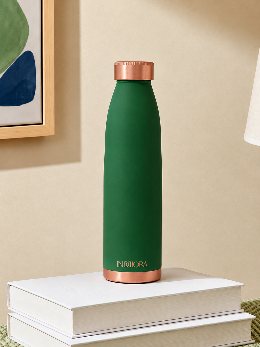 Pure Copper Water Bottle | Silk Matte Finish | for Home, Office, Gym & Travel
