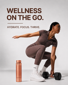 Inddiora Pure Copper Water Bottle 750 ml Royal Ring Design 750 ml Copper Bottle