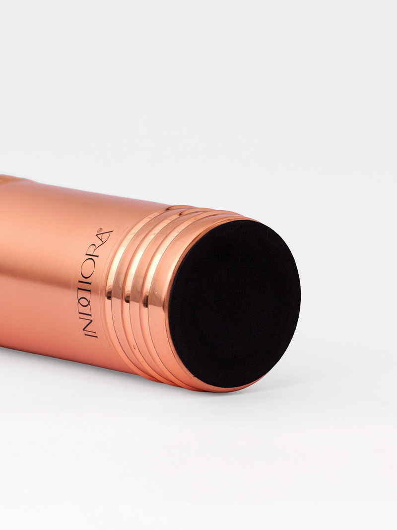 Inddiora Pure Copper Water Bottle 500 ml Ring Design 500 ml Copper Bottle