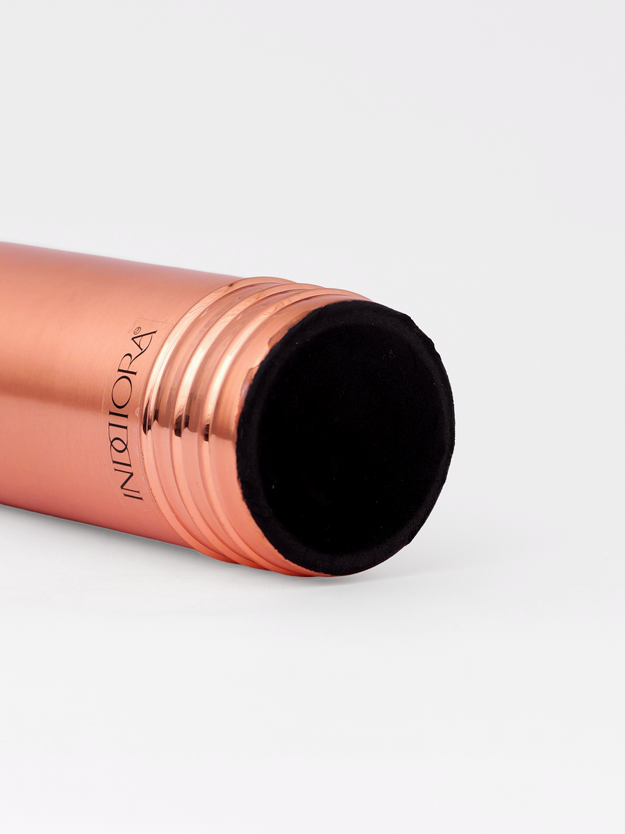 Inddiora Pure Copper Water Bottle 750 ml Royal Ring Design 750 ml Copper Bottle