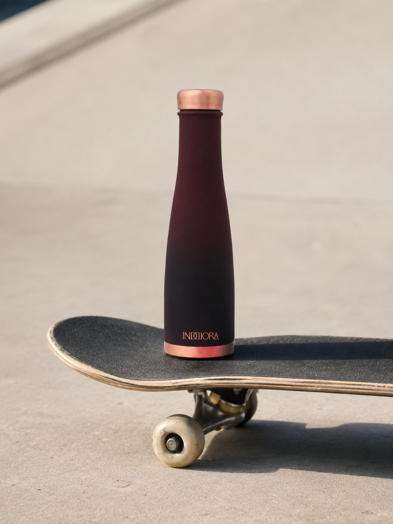 Pure Copper Water Bottle |  Silk Matte Finish | for Home, Office, Gym & Travel